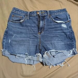 Distressed Denim Shorts